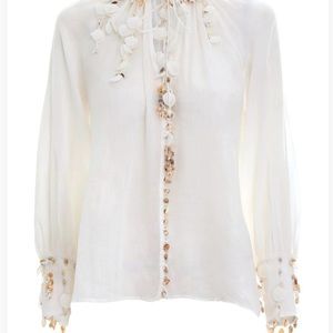 ZIMMERMAN postcard SHELL BLOUSE new with tags size 6
